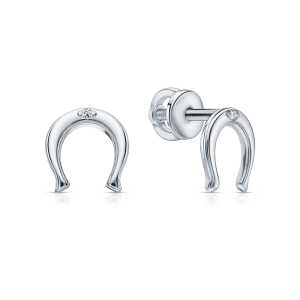 Серебряные серьги с бриллиантами природными