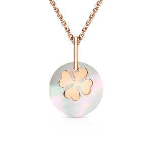 Золотая подвеска с перламутром природным