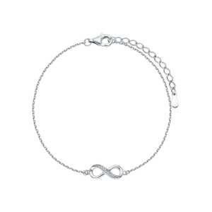 Серебряный браслет с бриллиантами выращенными