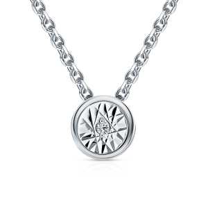 Серебряная подвеска с бриллиантами природными