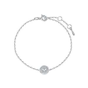 Серебряный браслет с бриллиантом