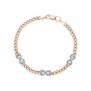 Золотой браслет с бриллиантами природными