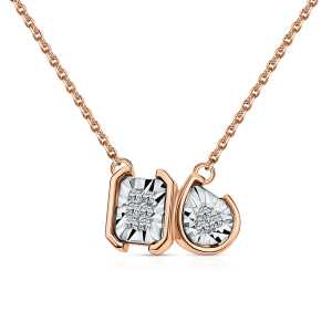 Золотое шейное украшение с бриллиантами природными